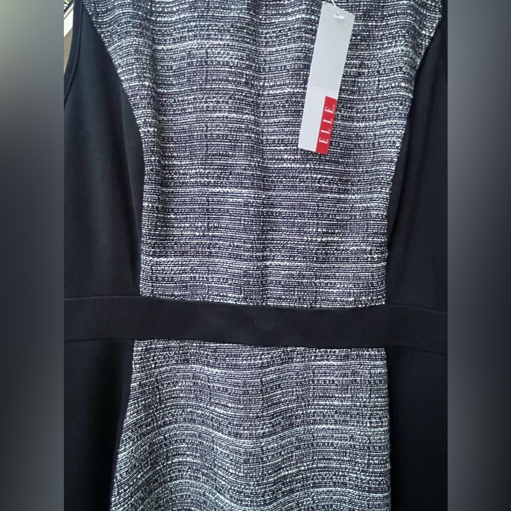 🔥🖤NWT ELLE black & white dress size 16 with shaping silhouette. Flattering! - Picture 8 of 8